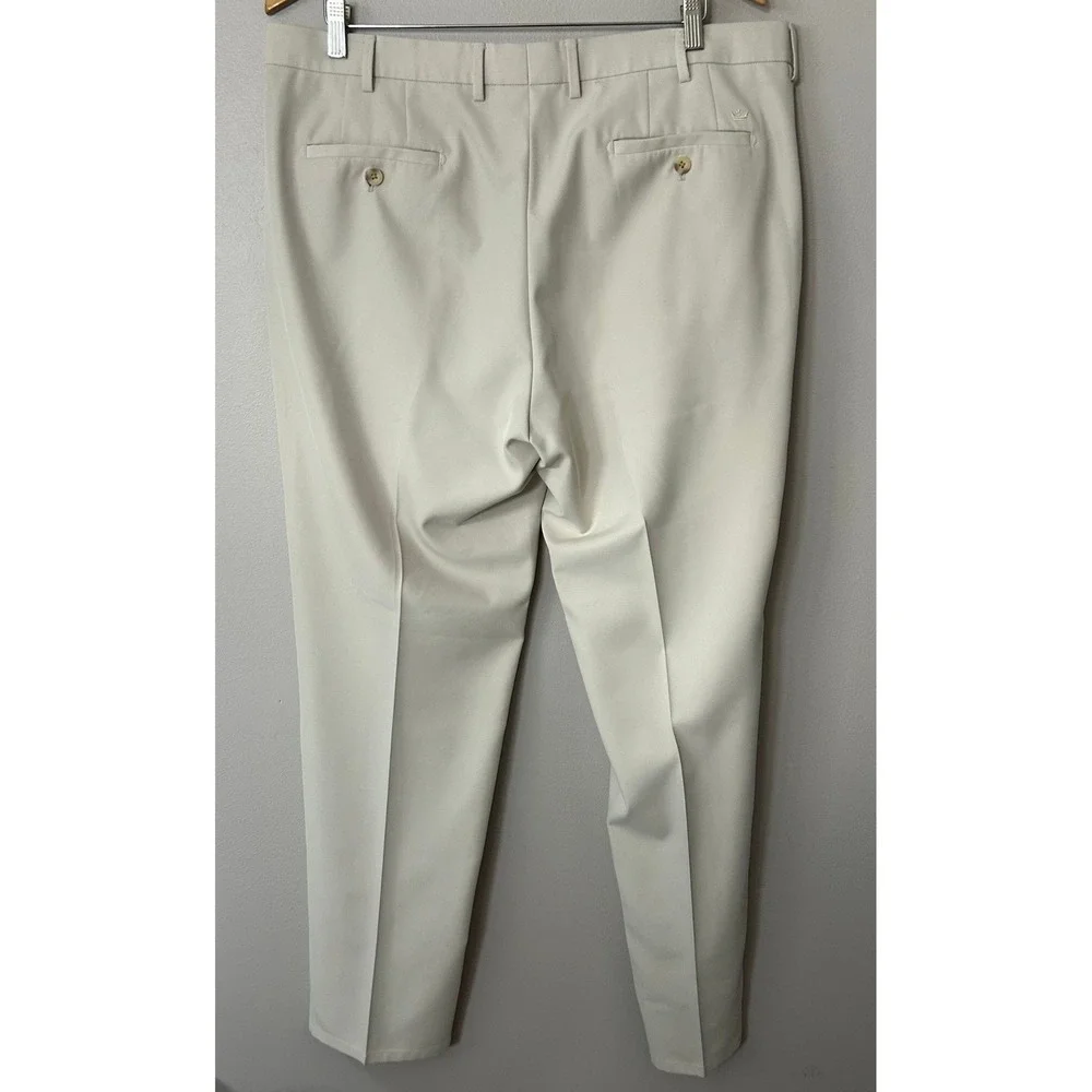 Peter Millar Pants Mens 38 Cream Crown Sport Golf Performance Flat Front Stretch